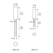 Golledge晶振,gwx-26晶振,圓柱插件晶振