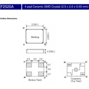 FCD-Tech晶振,F2520A晶振,F2520A‐3050D30F‐10.000MHz晶振