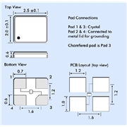 Euroquartz晶振,X22晶振,20.000MHzX22/10/30/-10+60/12pF/80R晶振
